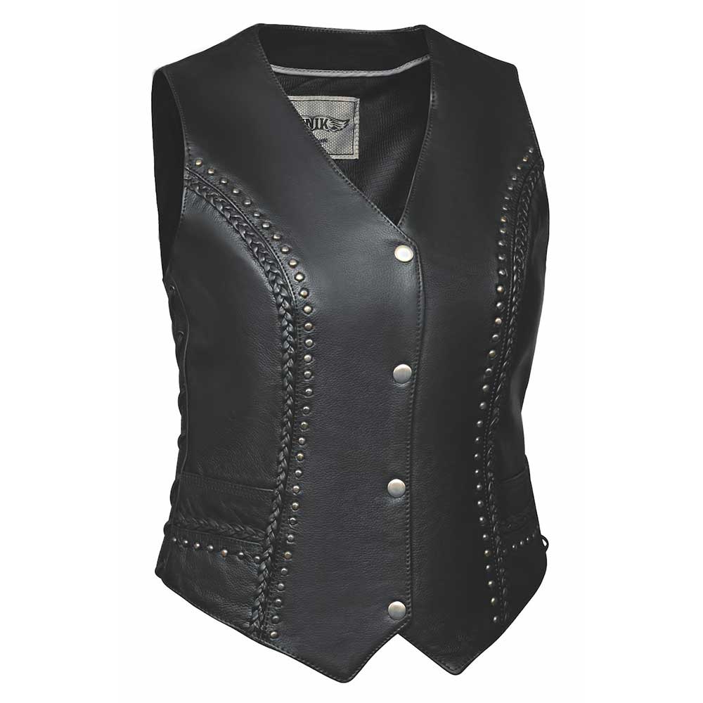 BRAID LEATHER VEST