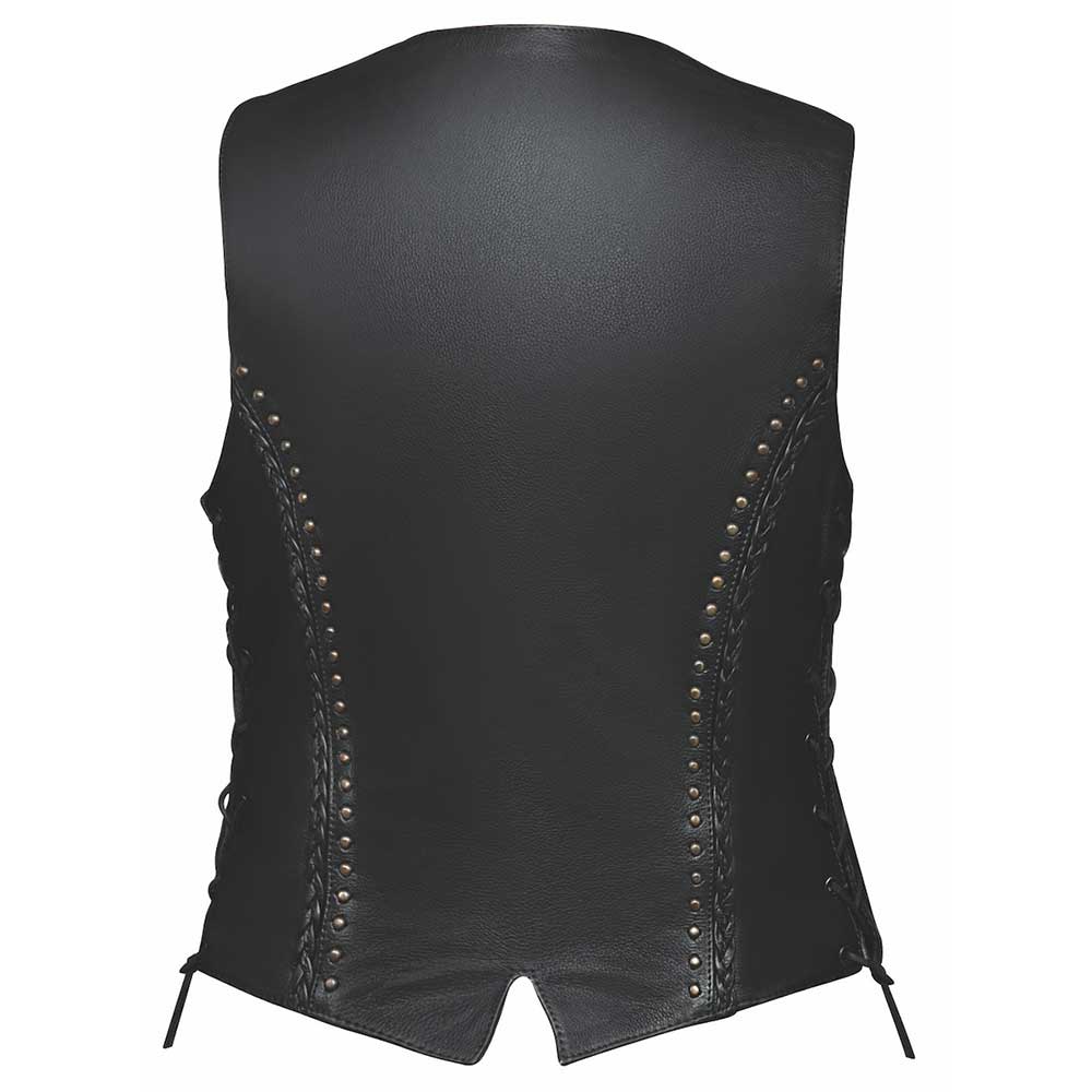 BRAID LEATHER VEST