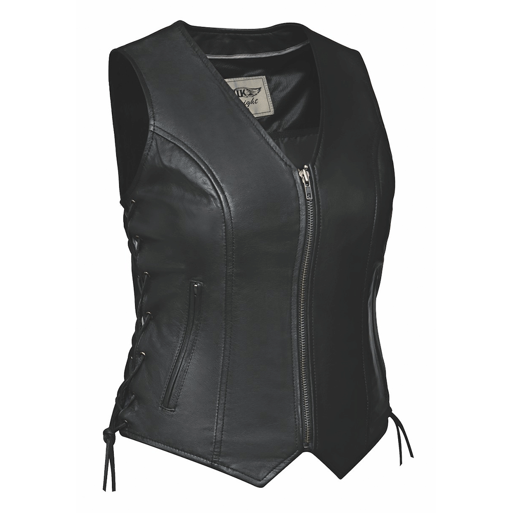 LACE AND ZIPPER VEST