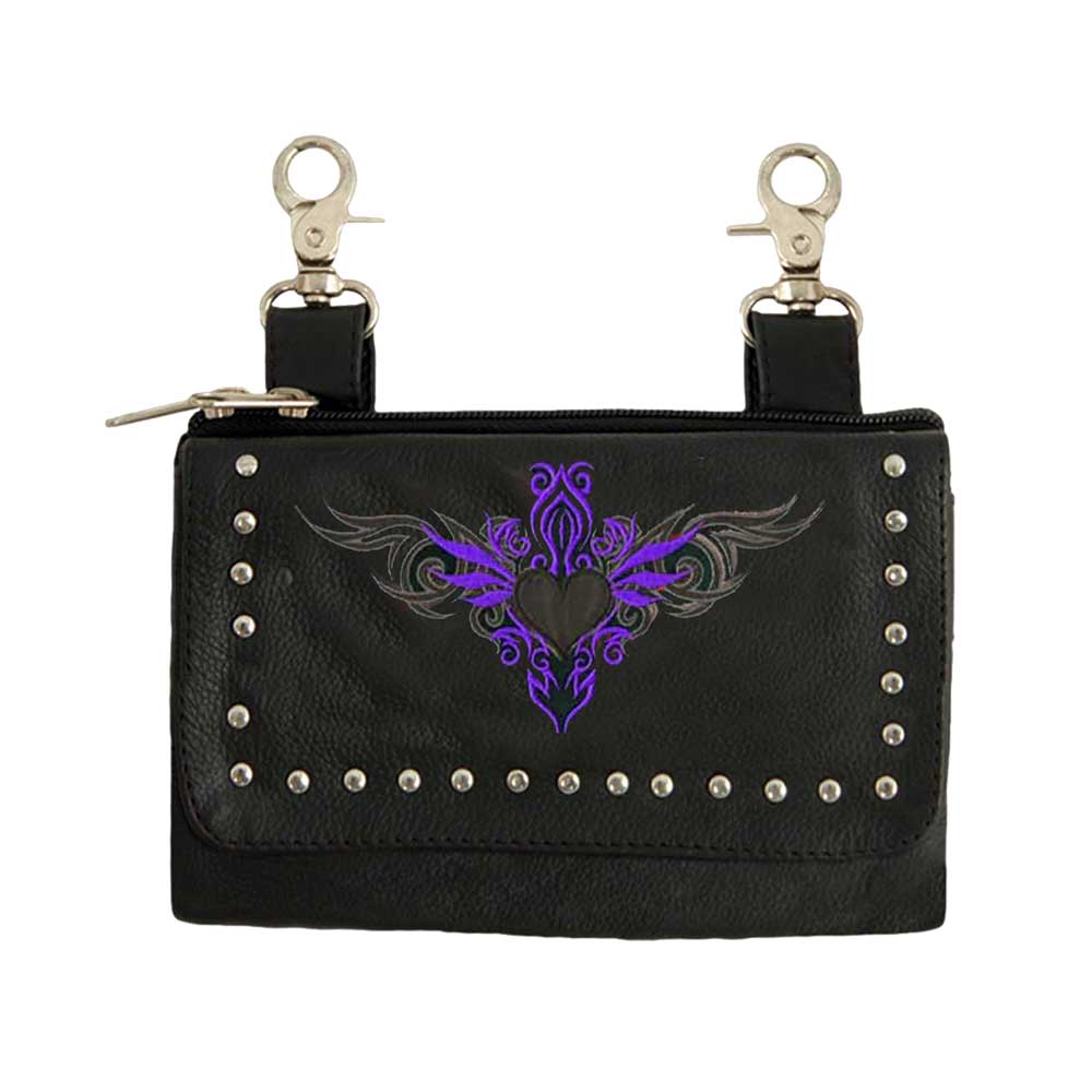 PURPLE HEART CLIP ON BAG