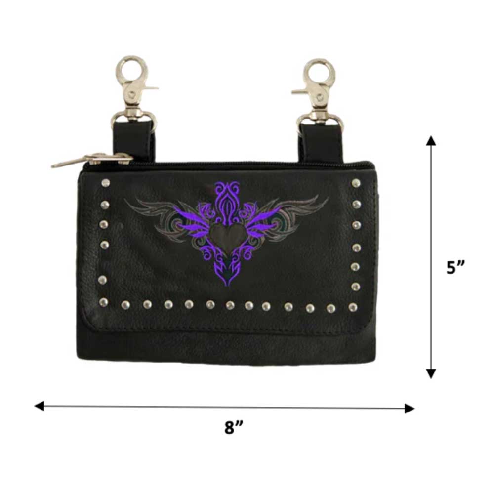 PURPLE HEART CLIP ON BAG