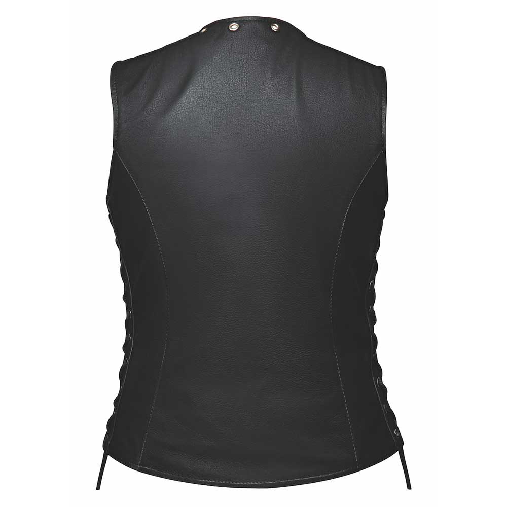 EYELET ZIPPERED VEST
