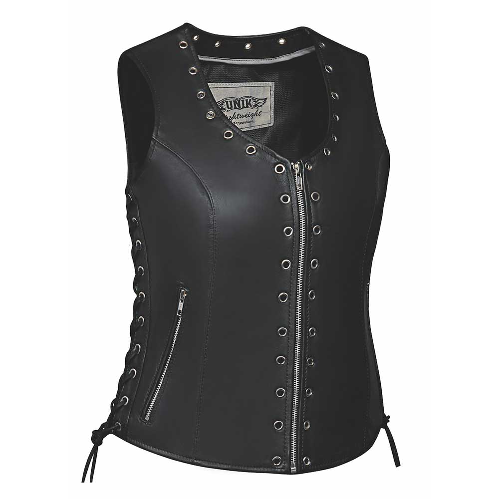EYELET ZIPPERED VEST