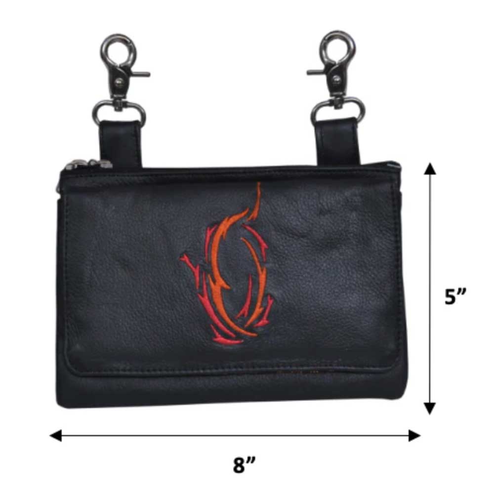 RED BARBED CLIP ON BAG