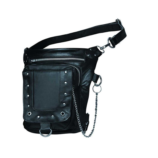 BLACK THIGH BAG