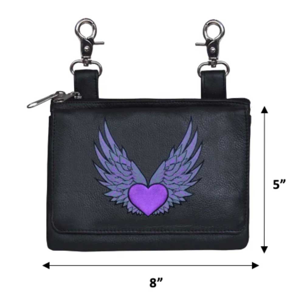 PURPLE HEART WING CLIP ON BAG