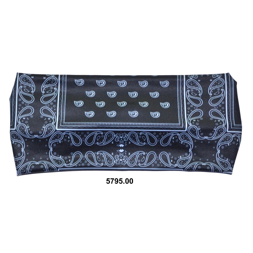 BLACK PAISLEY HEADBAND