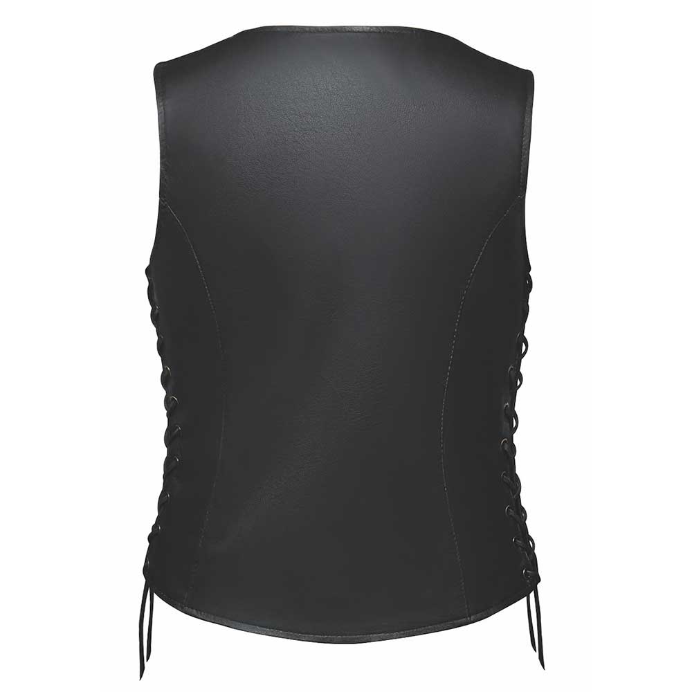 BLACK PAISLEY LEATHER VEST