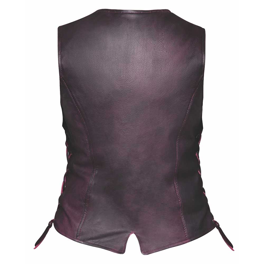 PURPLE LEATHER VEST