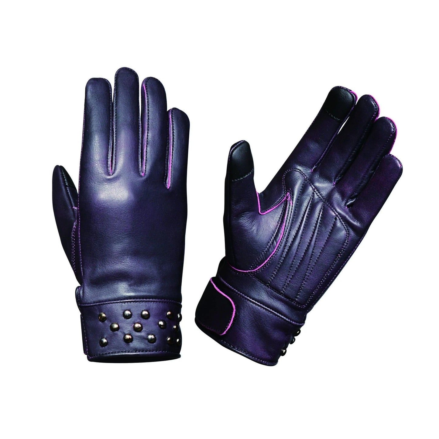 PURPLE STUDDED GLOVES