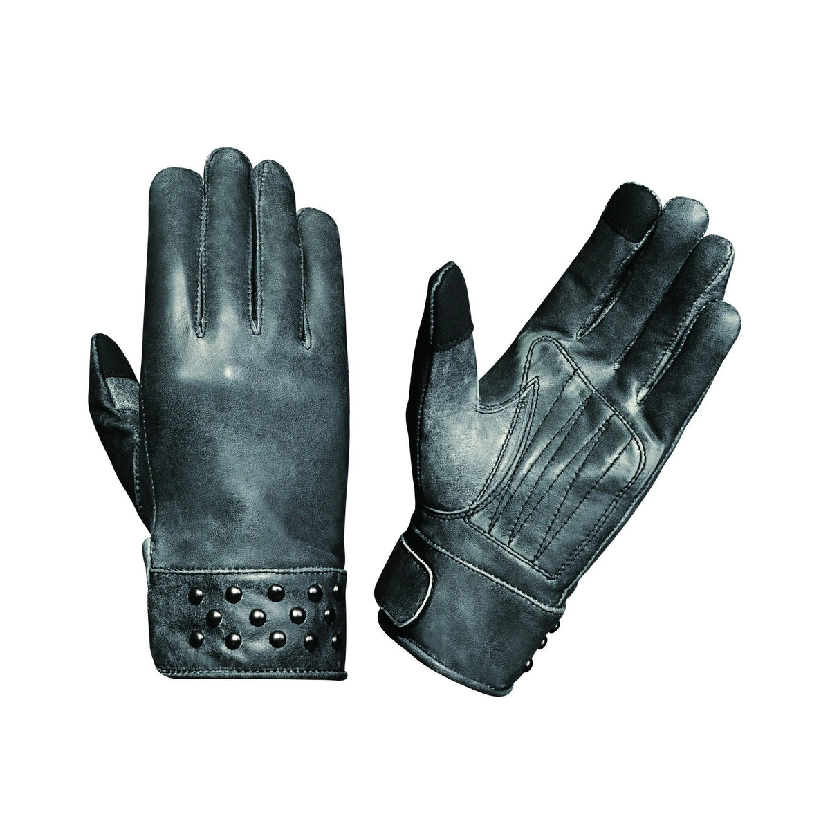 SLATE STUD WOMEN'S LEATHER MOTORCYCLE GLOVES