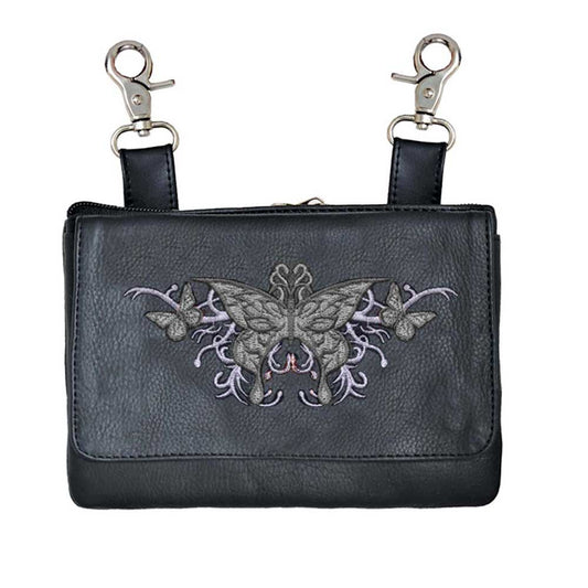 GRAY BUTTERFLY CLIP ON BAG