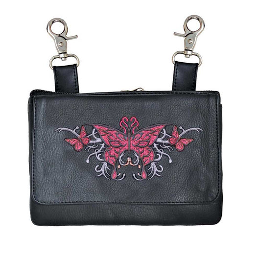 PINK BUTTERFLY CLIP ON BAG