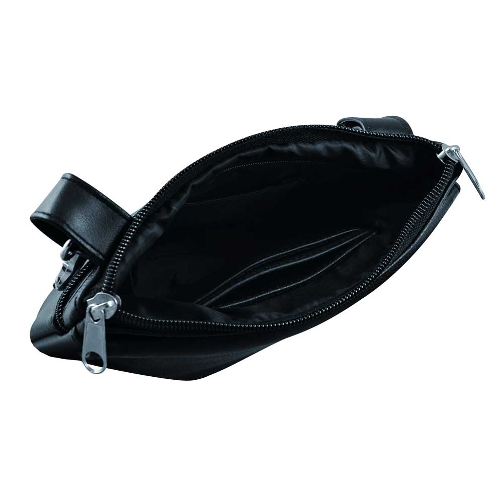 Pink Heart Themed Cowhide Clip-On Bag