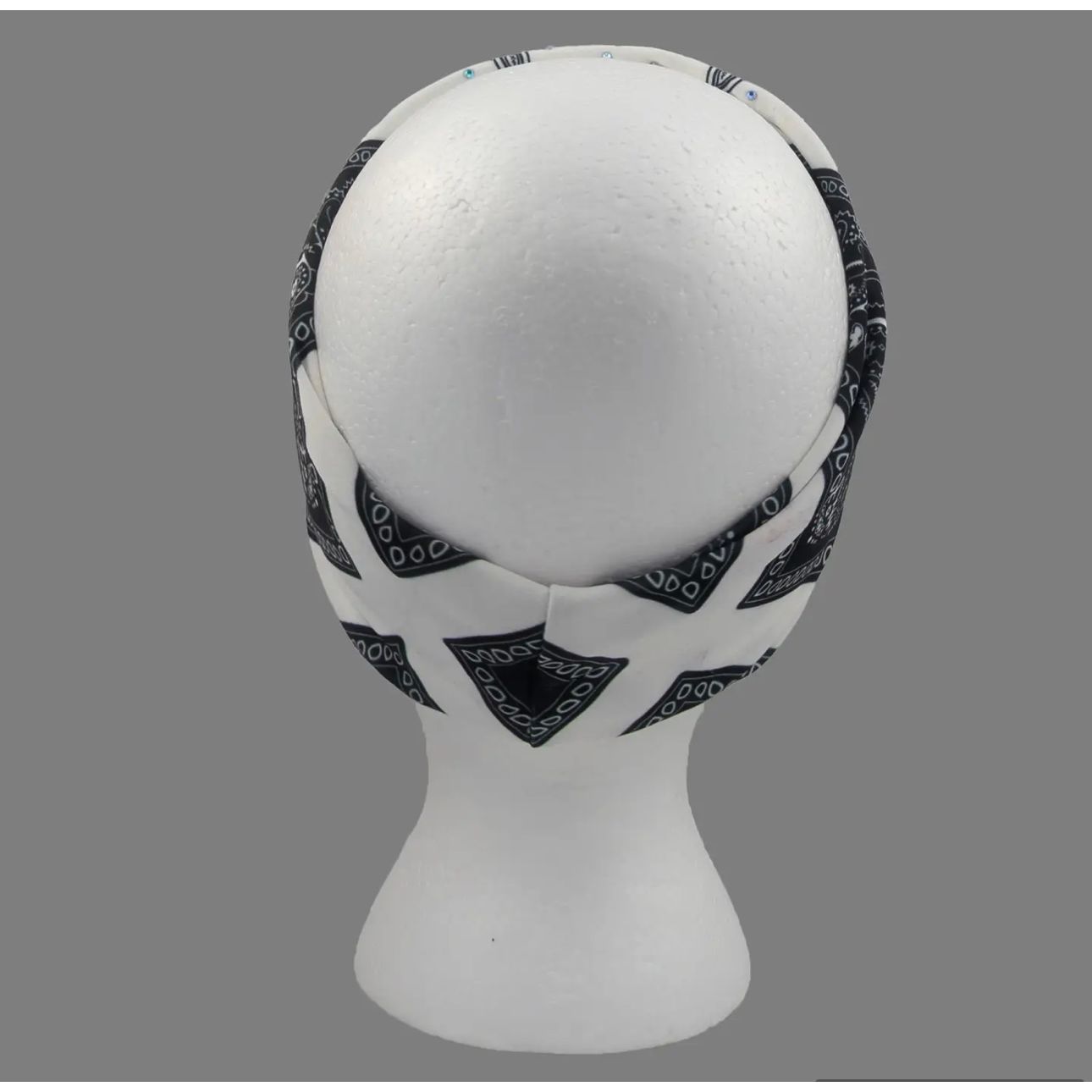 WHITE STARBURST PAISLEY HEADBAND