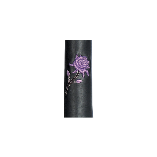 PURPLE ROSE PONYTAIL HOLDER