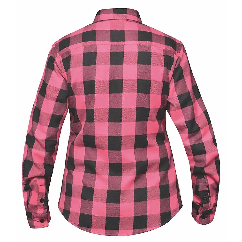 Ladies Black and Pink Flannel Shirt