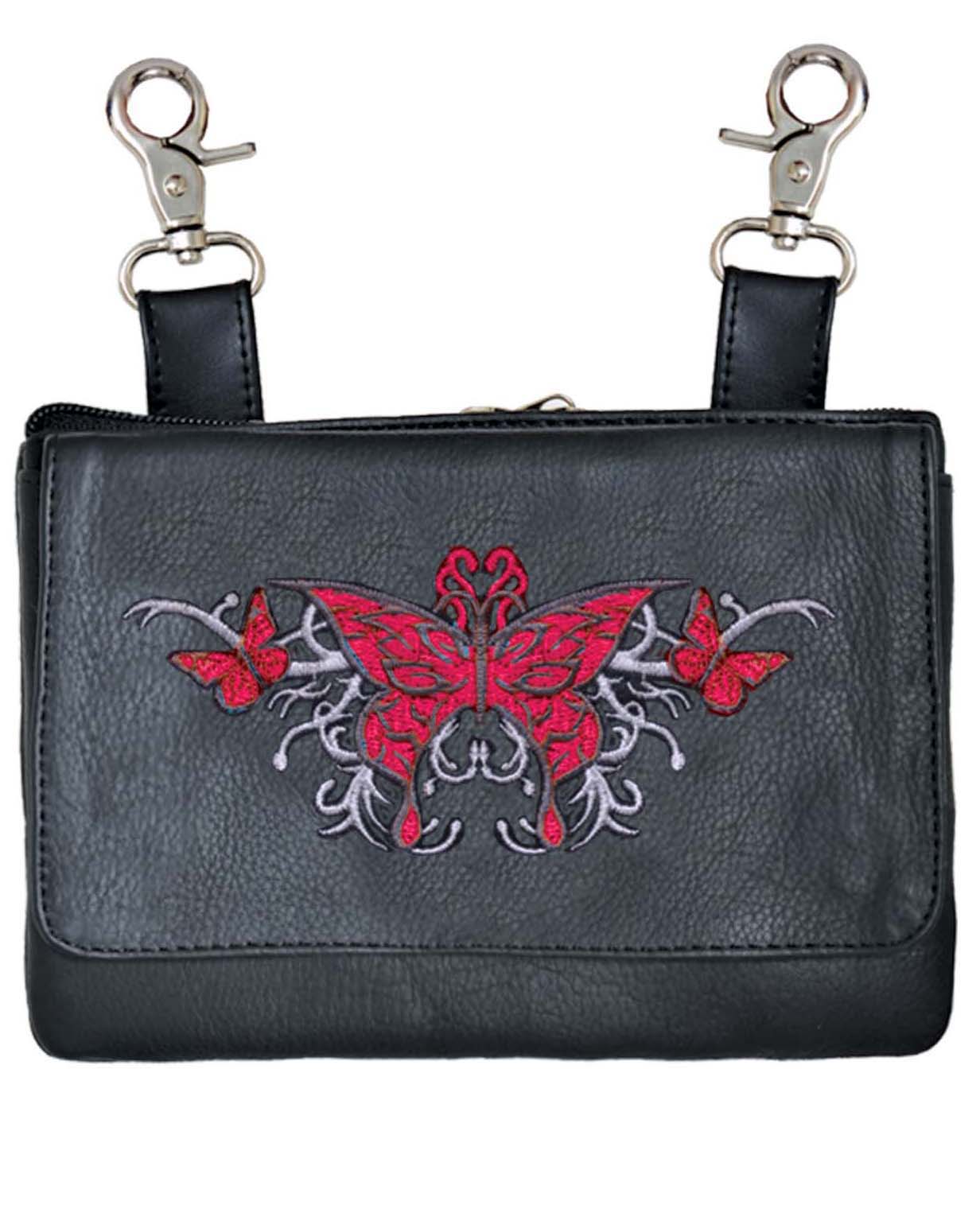 RED BUTTERFLY CLIP ON BAG