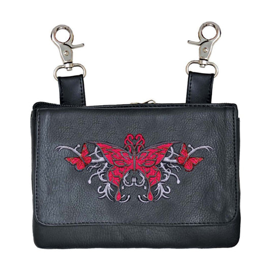 RED BUTTERFLY CLIP ON BAG