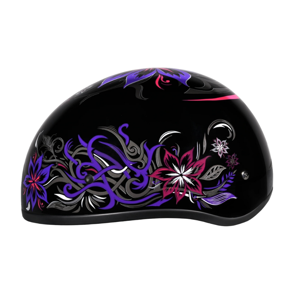 best women's motorcycle half helmets DOT Approved Daytona Motorcycle Half Face Helmet - Skull Cap Graphics for Men & Women, Scooters, ATVs, UTVs & Choppers