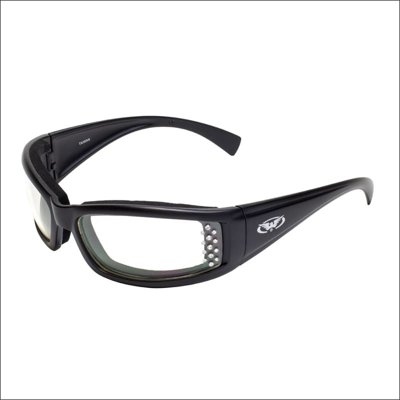womens motorcycle goggles Women's Allie Cat Anti-Fog Motorcycle Riding Glasses - Foam Padded Rhinestone