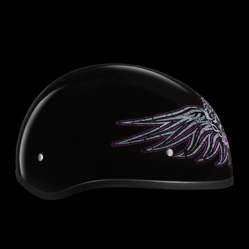 D.O.T. DAYTONA SKULL CAP WITH BARBED WIRE HEART - HELMET