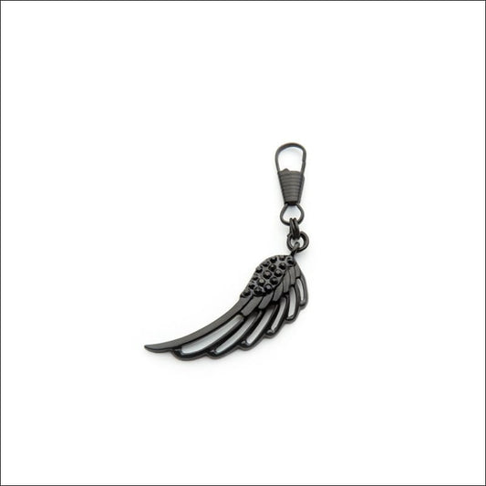 BLACK ANGEL WING ZIPPER PULL - ZIPPER PULL