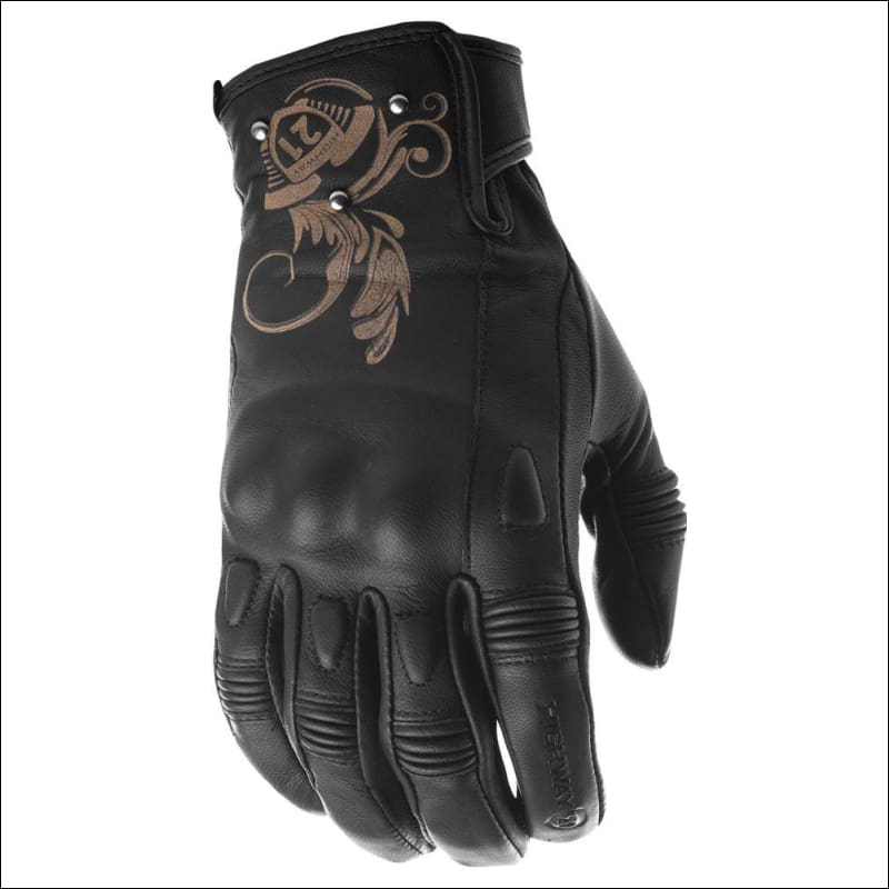 HIGHWAY 21 BLACK IVY WOMENS GLOVE - 6(S) - WOMEN'S MOTORCYCLE GLOVES