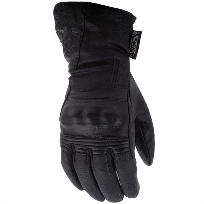 HIGHWAY 21 WOMENS BLACK ROSE GLOVE - 6(S) -WOMEN'S MOTORCYCLE GLOVES