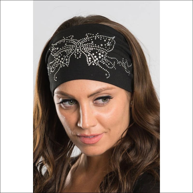 BLING BUTTERFLIES EZ BANDZ MOTORCYCLE HEADBAND - HEADBAND
