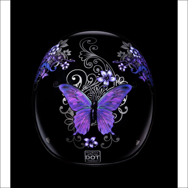 D.O.T. DAYTONA SKULL CAP WITH BUTTERFLY - HELMET
