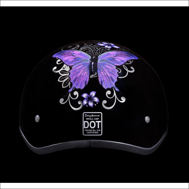 D.O.T. DAYTONA SKULL CAP WITH BUTTERFLY - HELMET