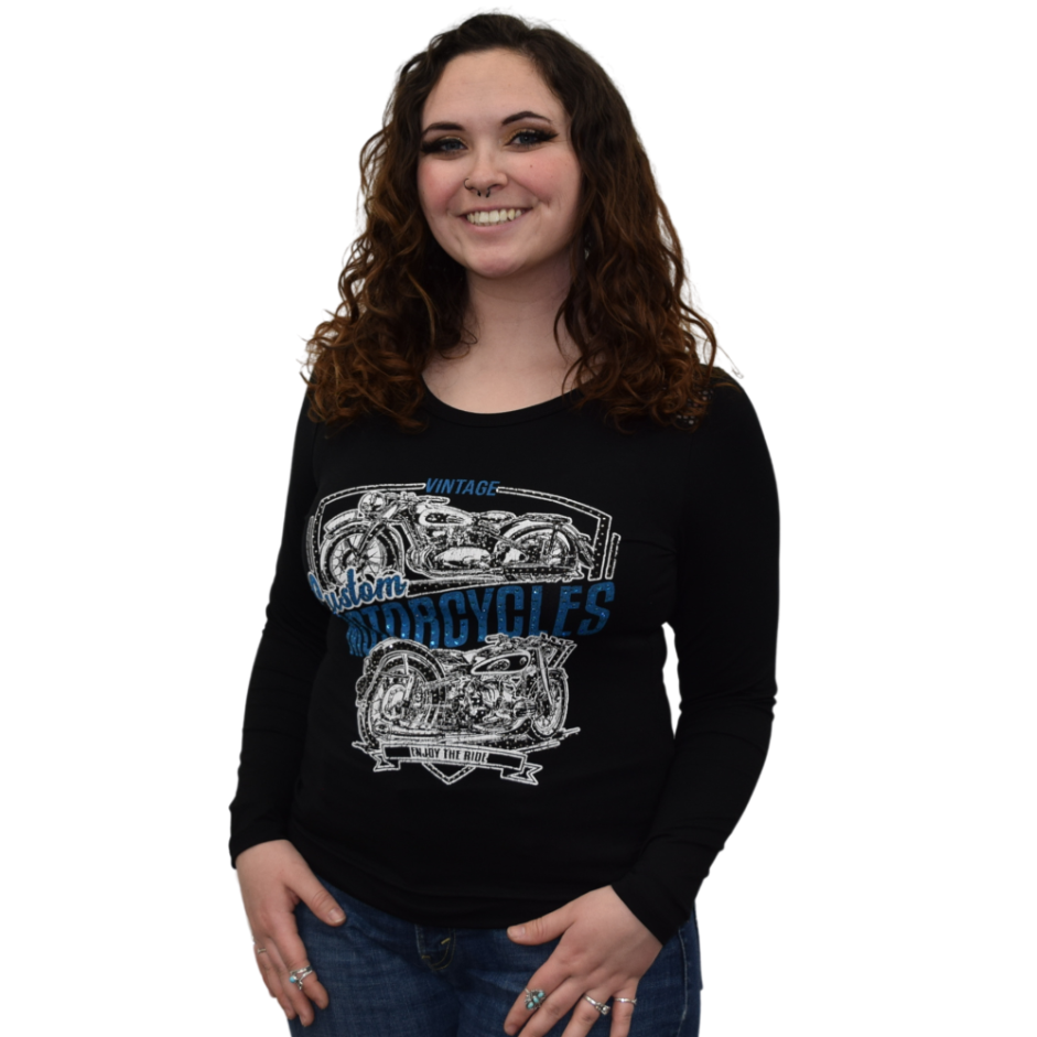 CUSTOM MOTORCYCLE LONG SLEEVE TEE
