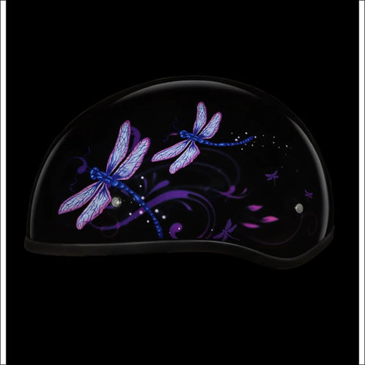 D.O.T. DAYTONA SKULL CAP WITH DRAGONFLY - HELMET