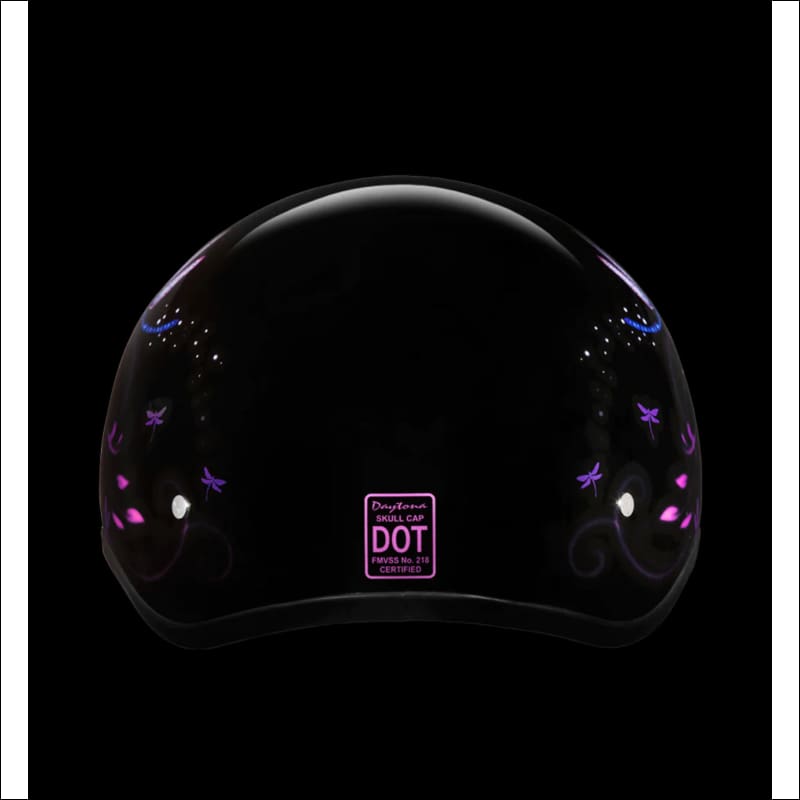 D.O.T. DAYTONA SKULL CAP WITH DRAGONFLY - HELMET