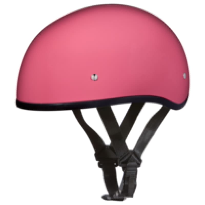 D.O.T. DAYTONA SKULL CAP HI-GLOSS - PINK - 2XS / NO VISOR - WOMEN'S MOTORCYCLE HELMET