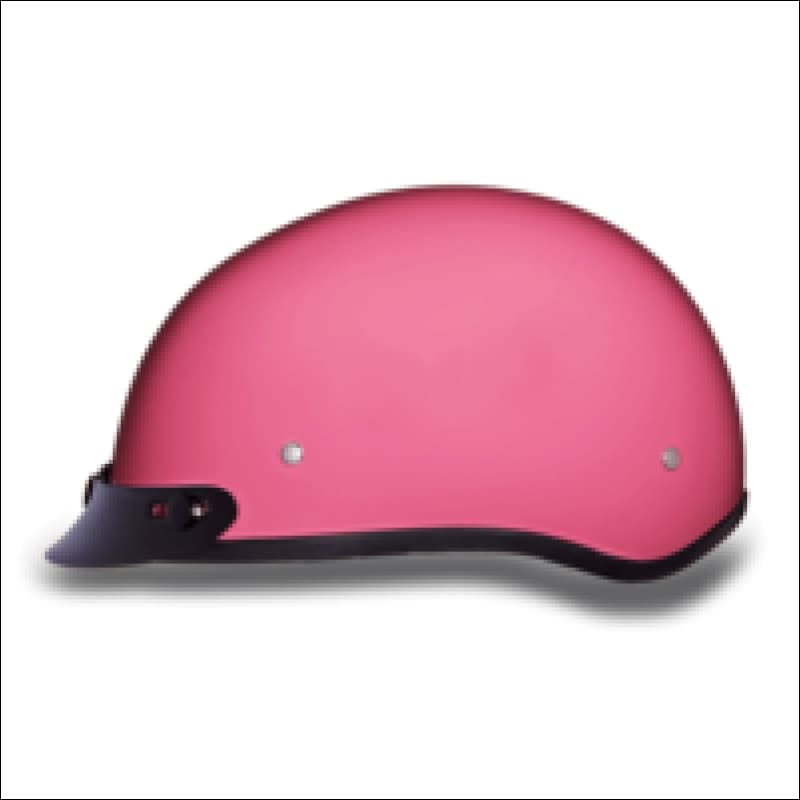 D.O.T. DAYTONA SKULL CAP HI-GLOSS - PINK - WOMEN'S MOTORCYCLE HELMET