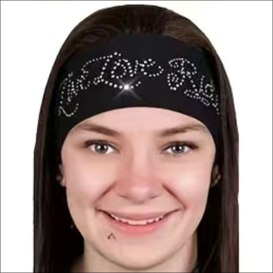 LIVE LOVE RIDE RHINESTONE HEADBAND - HEADBAND