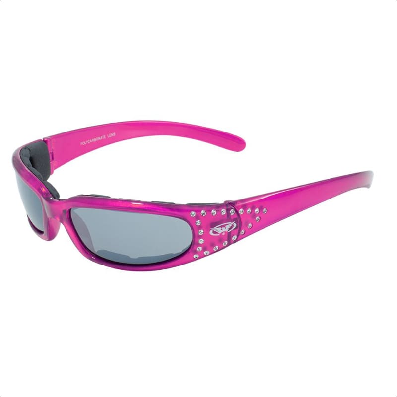MARILYN 3 FLASH MIRROR WOMENS FOAM PADDED MOTORCYCLE SUNGLASSES - GLASSES