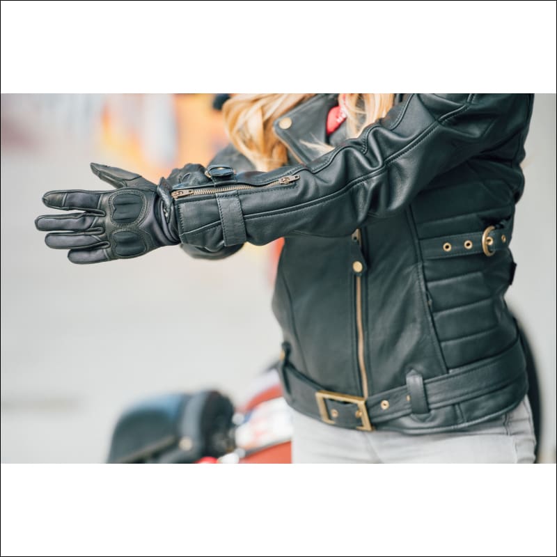 HIGHWAY 21 WOMEN’S PEARL LEATHER JACKET BLACK - JACKET