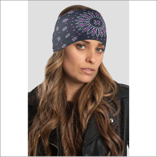 PURPLE SUNRISE PAISLEY WITH GEMS EZ BANDZ - HEADBAND
