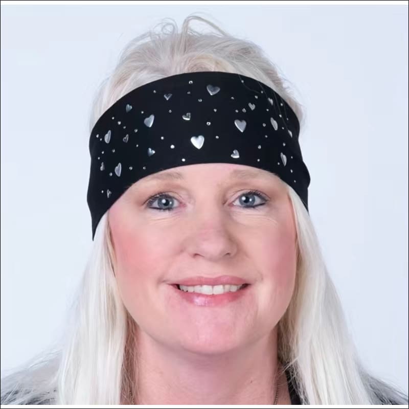 SILVER HEART HEADBAND - HEADBAND
