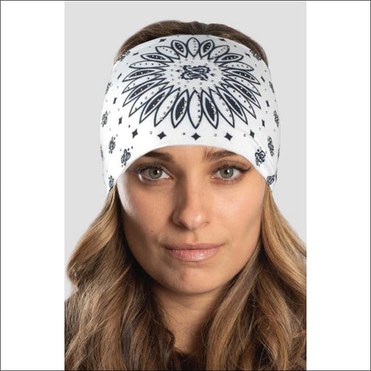 WHITE SUNRISE PAISLEY WITH GEMS EZ BANDZ - HEADBAND