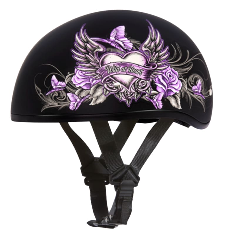 DAYTONA WILD AT HEART SKULL CAP - PURPLE HELMET