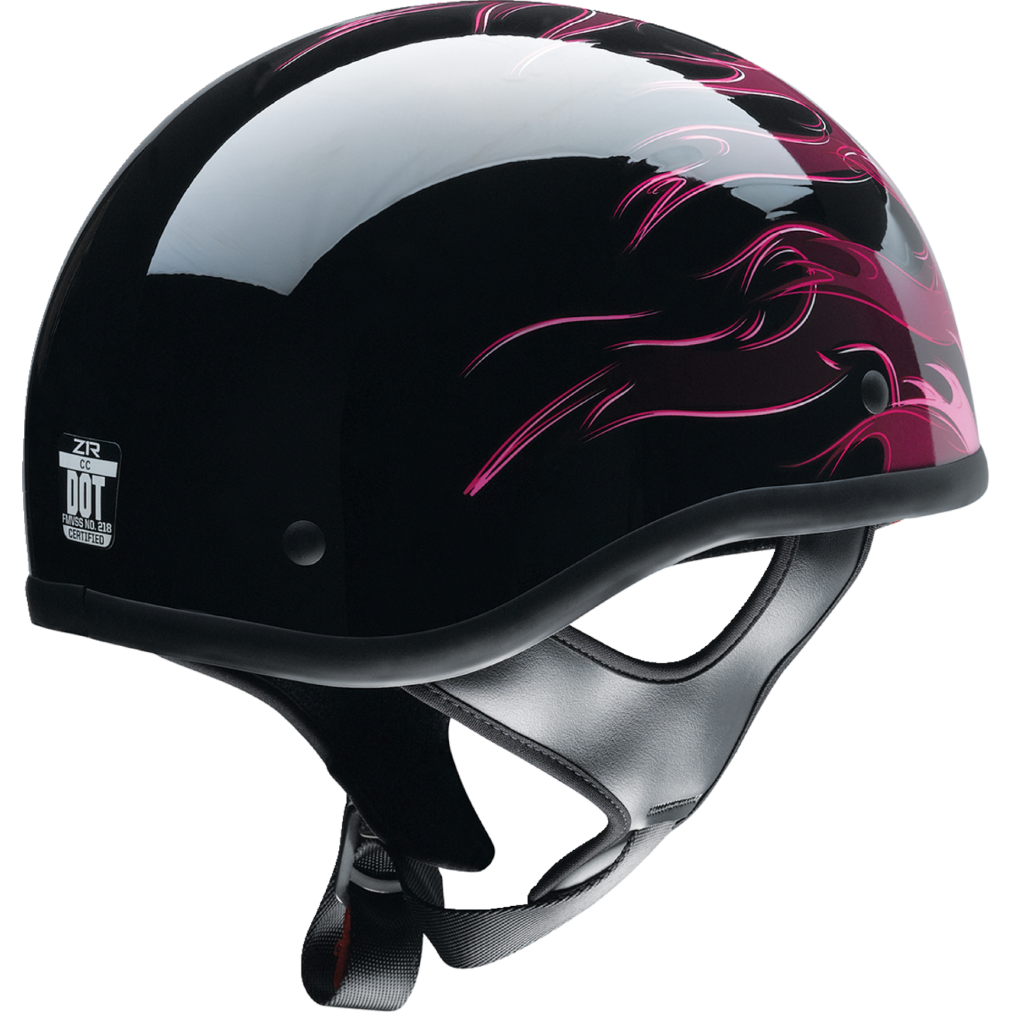 Hellfire Women's Half Helmet – DOT Certified Beanie Style - Pink