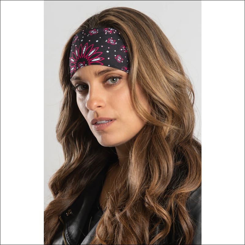 PINK PAISLEY WITH GEMS EZ BANDZ THIN - Headbands