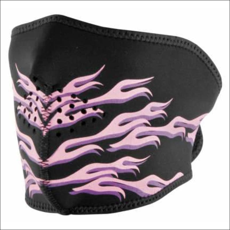 ZANHEADGEAR PINK FLAMES HALF FACE NEOPRENE MASK - FACE MASK