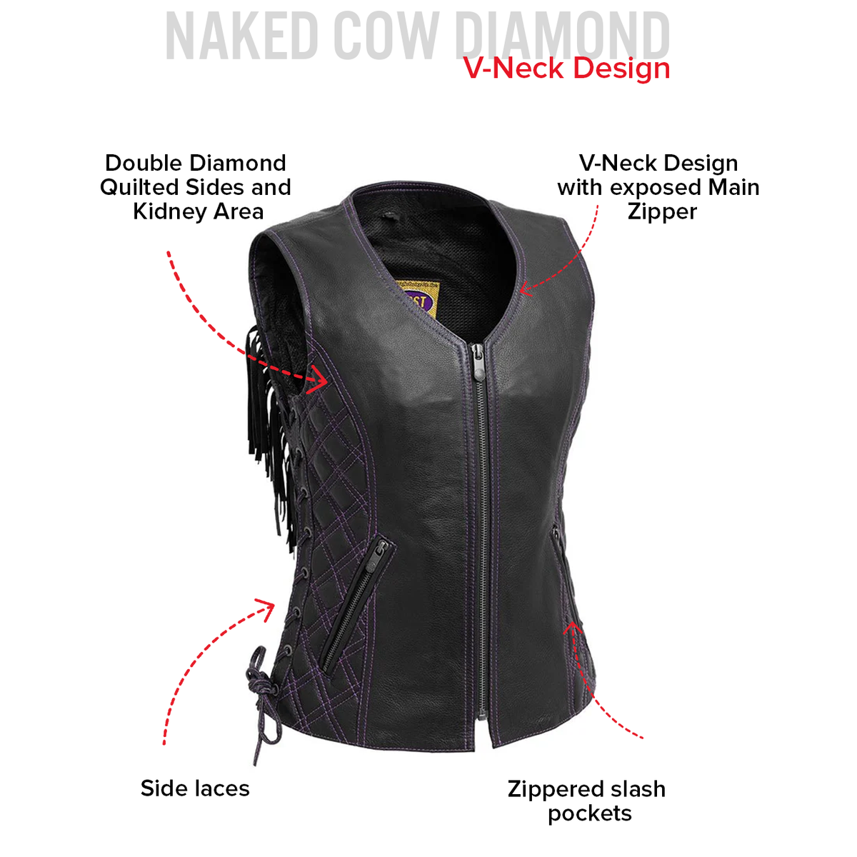Bandida Women's Motorcycle Leather Vest