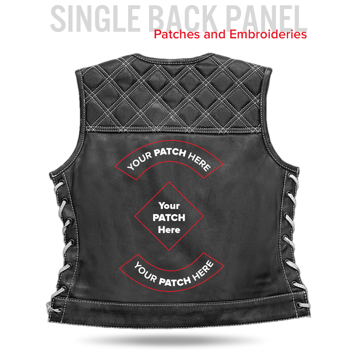 BONNIE WOMEN'S DIAMOND QUILT LEATHER MOTORCYCLE VEST
