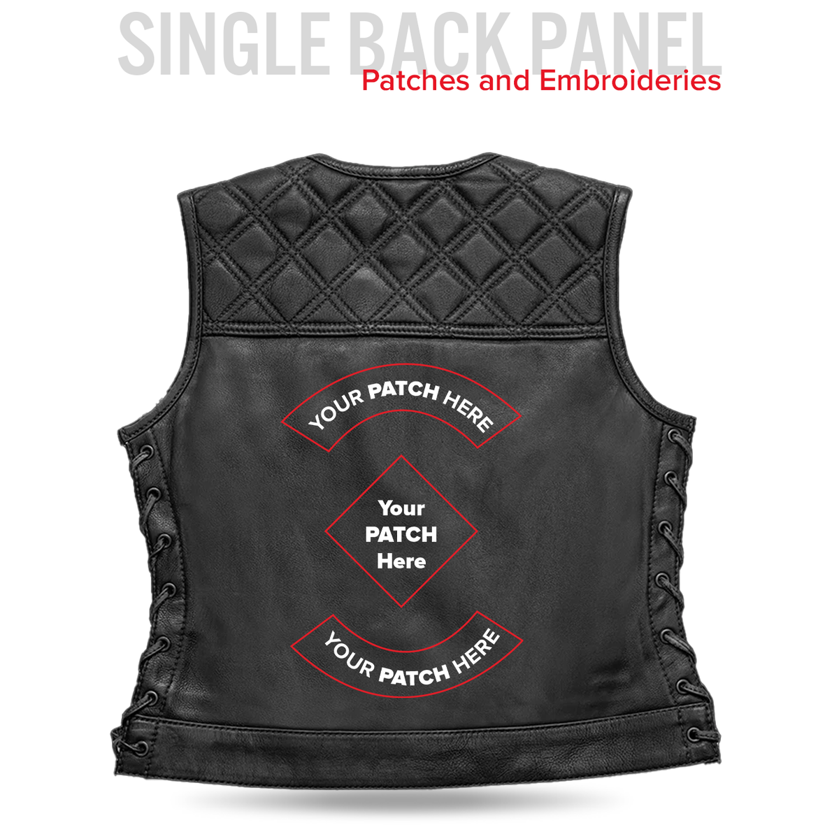 BONNIE WOMEN'S DIAMOND QUILT LEATHER MOTORCYCLE VEST
